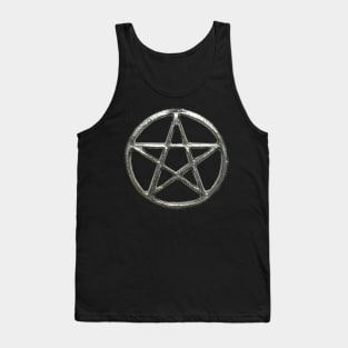 Silver Pentagram Pentacle Wicca Tank Top